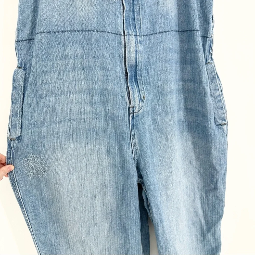 Free People Hunter Denim Overall in Century Blue